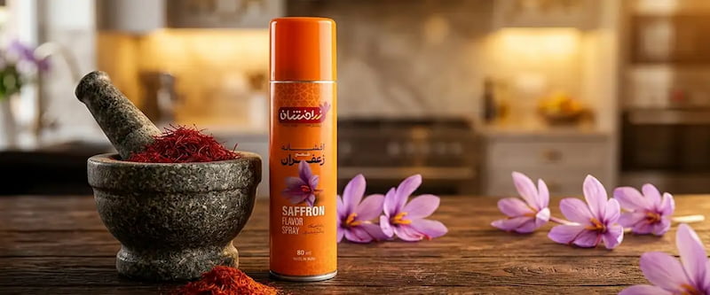 اسپری زعفران زرافشان با فرمول غلیظ و کاربرد آسان